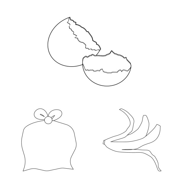 孤立的物品顺序和回收标志图片下载