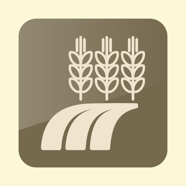 穗子、小麦、大麦或黑麦在田间图标图片下载