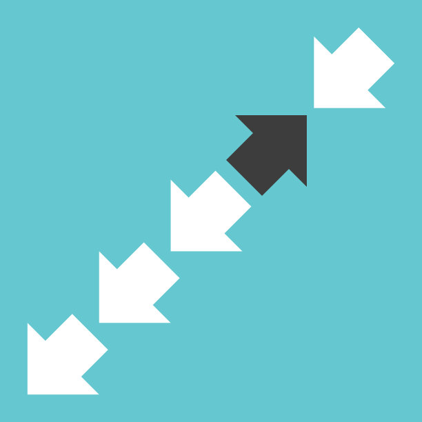 人群中的黑箭图片下载