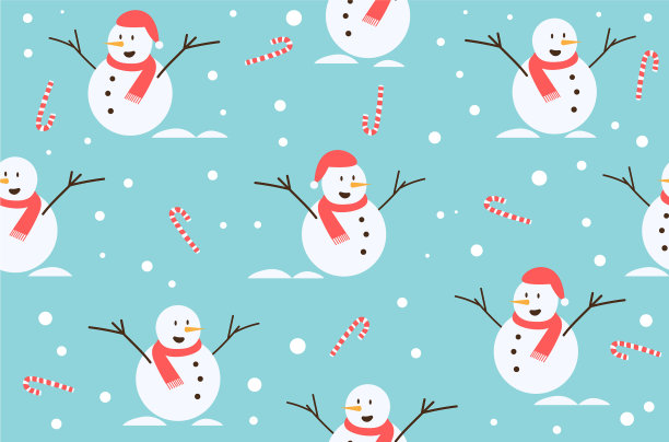 冬季圣诞节无缝图案背景图片下载