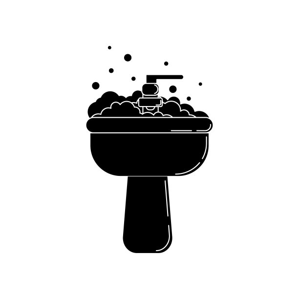 水槽与泡沫图标管道简单图片下载