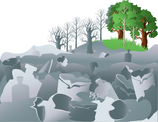 广泛的垃圾污染威胁着自然图片下载