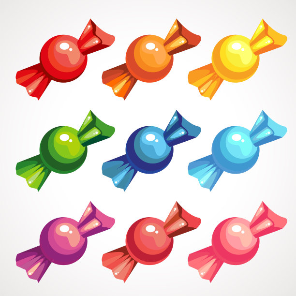 卡通套装彩色糖果图片下载