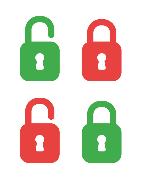 图标设置挂锁打开和关闭图片下载