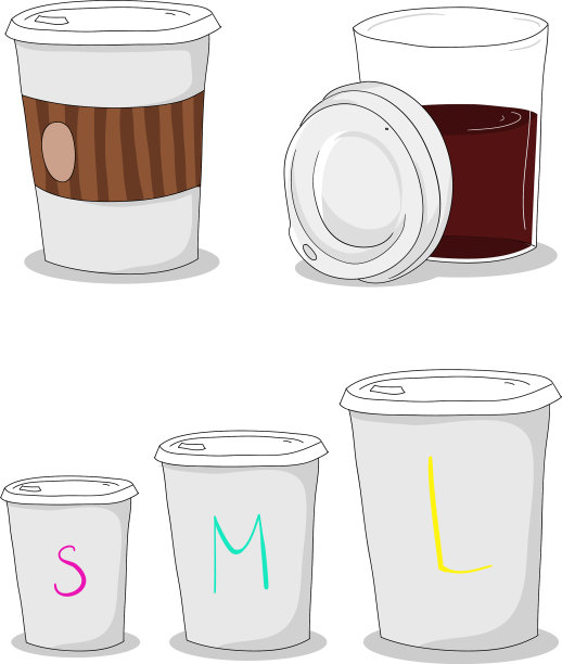 设置咖啡去纸杯手绘图片下载