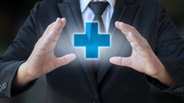 商人持有积极的虚拟医疗网络连接图标保健概念医生文件医学救护车患者图标图片下载