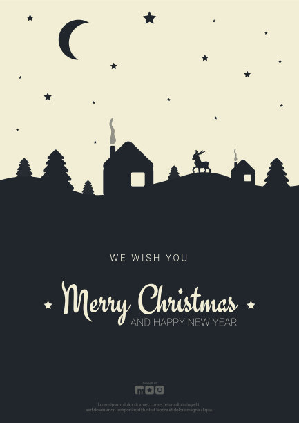 圣诞快乐，新年贺卡快乐图片下载