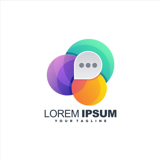 渐变聊天Logo设计图片下载