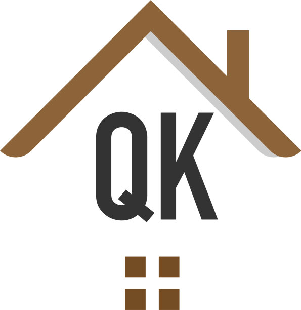 首字母QK建筑Logo设计模板图片下载