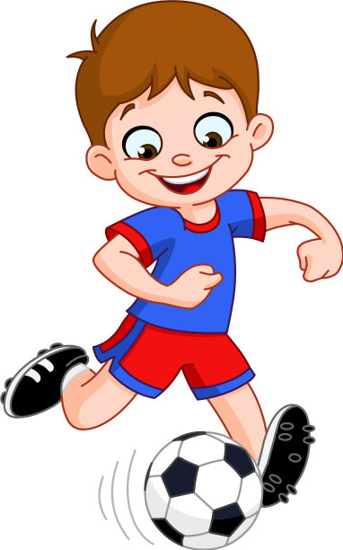 足球的男孩图片下载