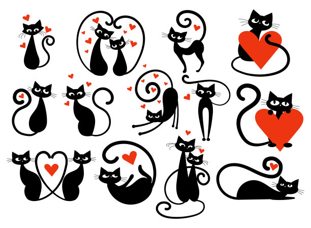 设置黑猫与心收集猫图片下载