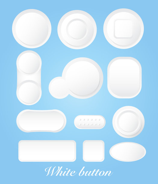 白色的按钮图片下载