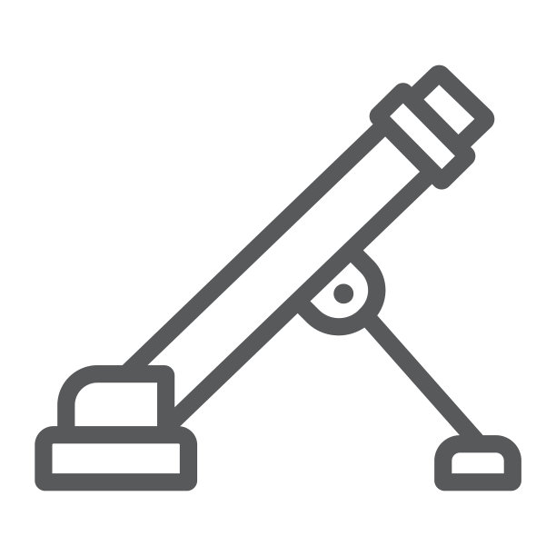 军队武器迫击炮线性图标图片下载