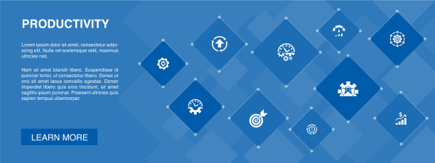 生产力banner 10图标概念表现图片下载