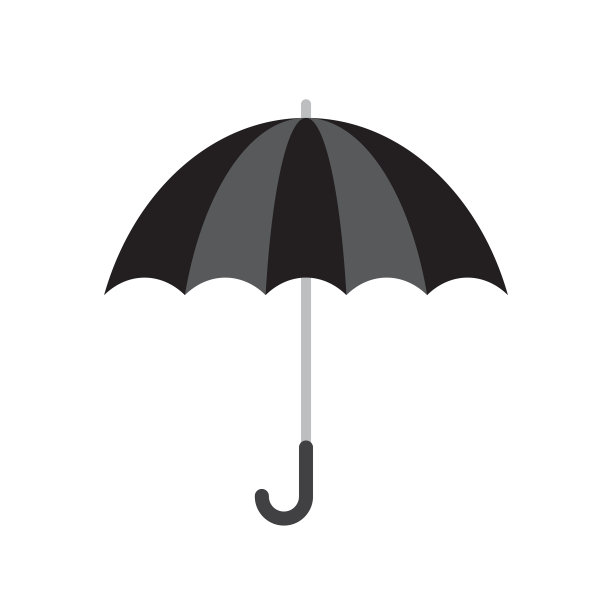 黑色雨伞图标图片下载