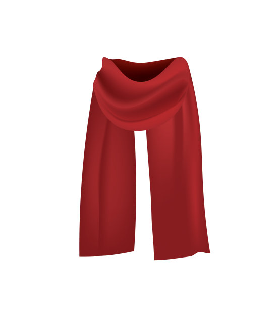 白底红围巾图片下载