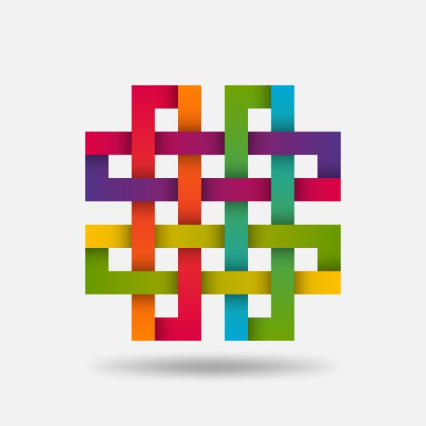 所罗门结象征在彩虹渐变的颜色图片下载