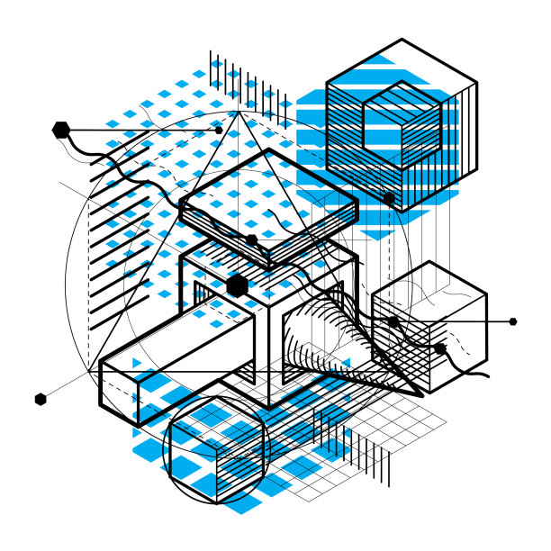 等距抽象背景与线性图片下载