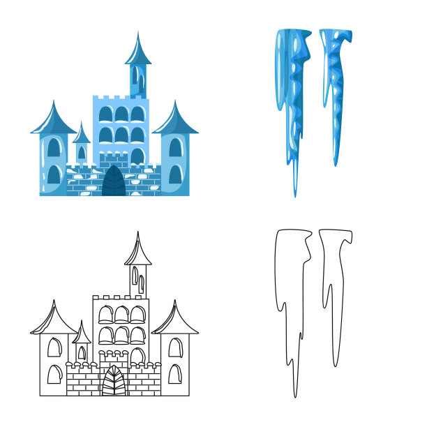 设计纹理和冻结图标集图片下载