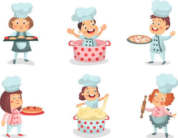 一组六个正在玩耍的婴儿图片下载