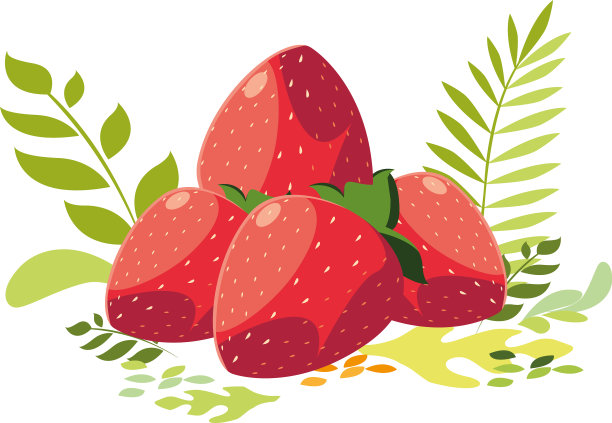 草莓分离设计图片下载