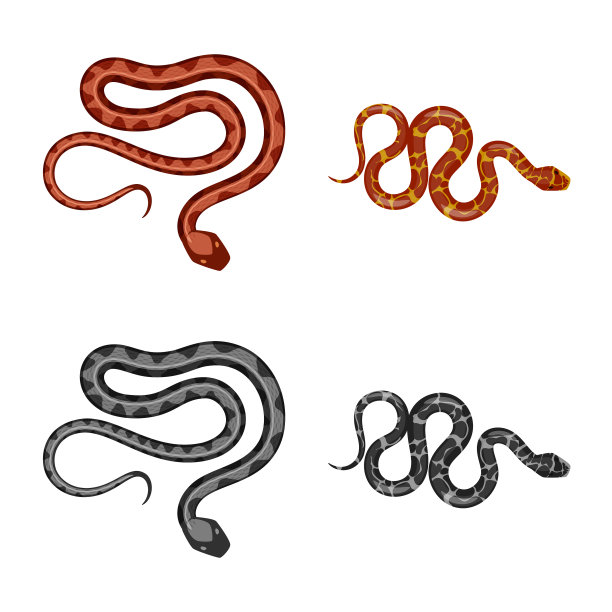 孤立物体哺乳动物和危险标志集图片下载