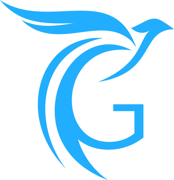 字母g鸟标志图标图片下载