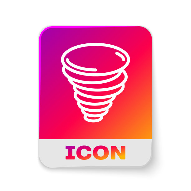 白色龙卷风图标孤立在白色背景图片下载