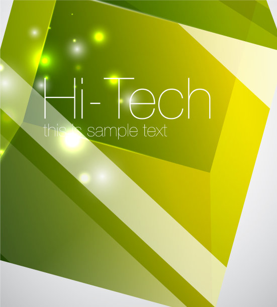 玻璃绿色立方体技术的抽象背景图片下载