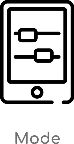 模式轮廓图标黑色简约线条图片下载