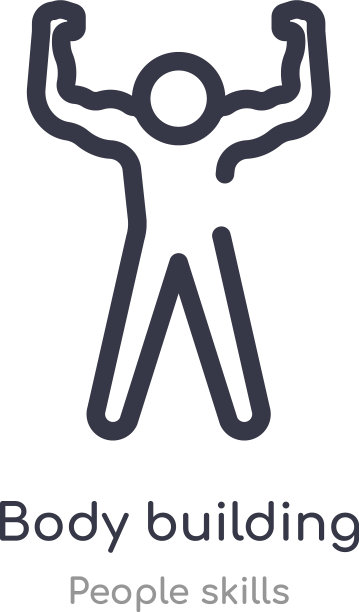 健身轮廓图标孤立线从图片下载