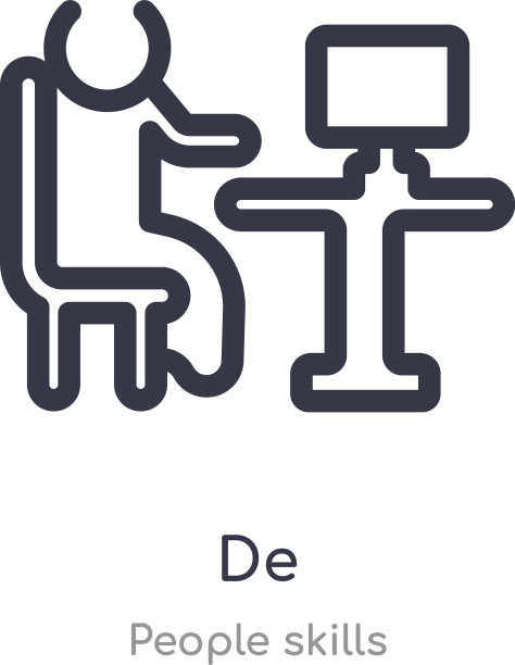 德轮廓图标孤立线从人际技能图片下载