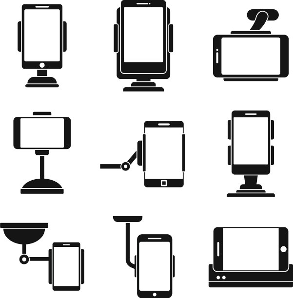 汽车移动支架图标设置风格简单图片下载