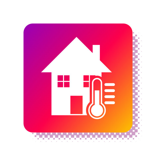 白宫温度图标孤立在白色图片下载