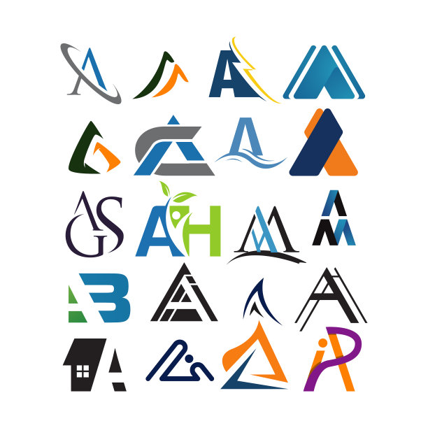 集字母、标志、现代标志设计于一体图片下载