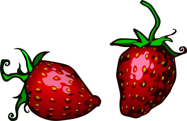 草莓与亮点图片下载