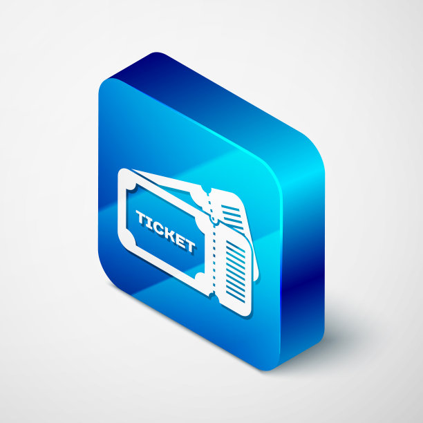 等距票图标孤立在白色背景图片下载