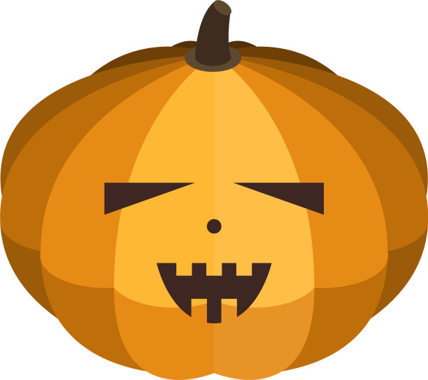成熟的万圣节南瓜图标等距风格图片下载