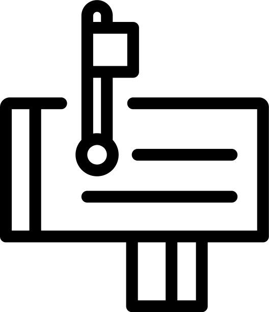 房子邮箱图标轮廓风格图片下载