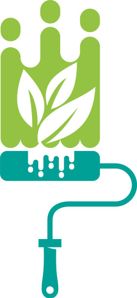 画笔画家叶生态标志设计绘画图片下载