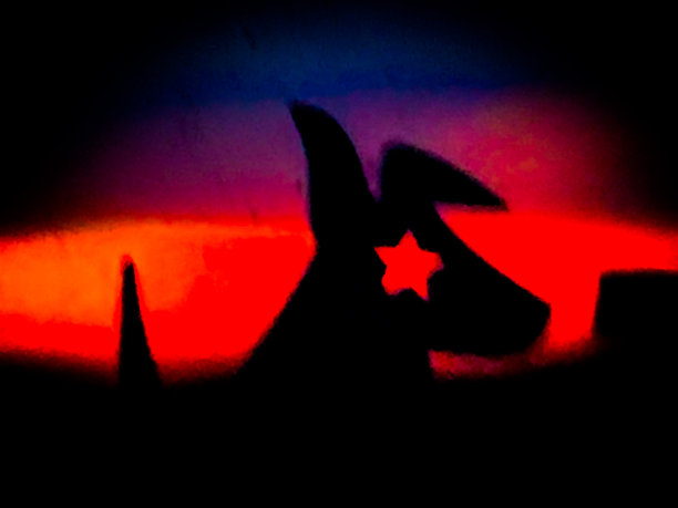 夕阳下的剪影图片下载