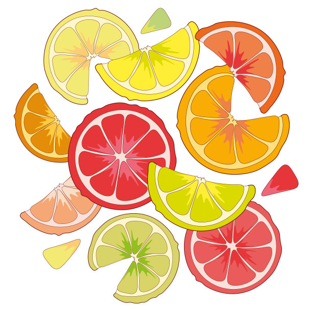 明亮的葡萄柚果实图片下载