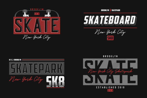设置滑板纽约t恤布鲁克林图片下载