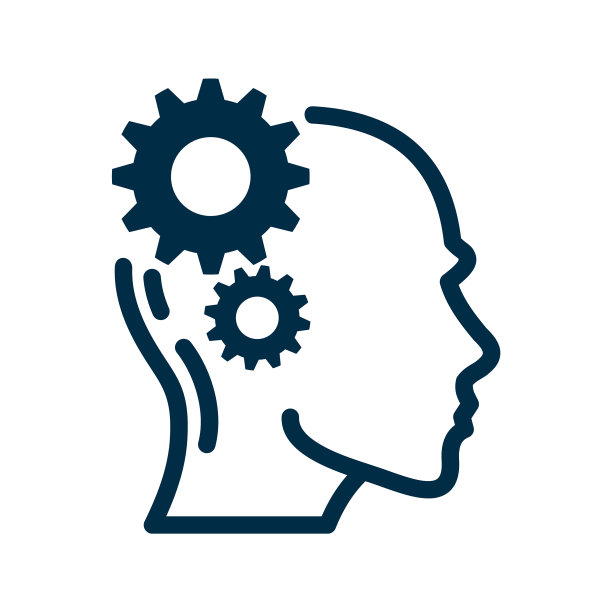 思考图标孤立在白色背景图片下载