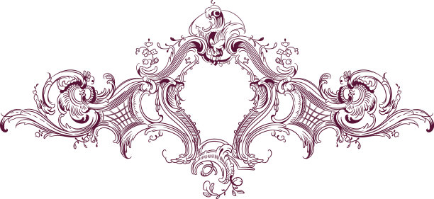 豪华框架与边界洛可可风格图片下载
