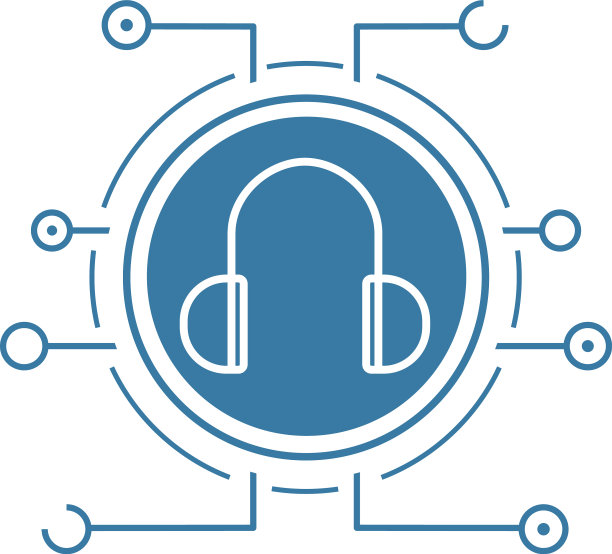 数字音乐平线性长阴影图标图片下载