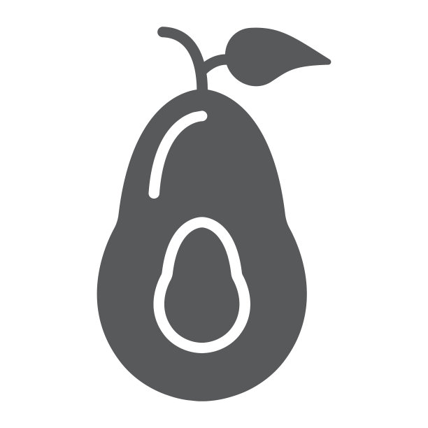 鳄梨象形图标水果和蔬菜饮食图片下载