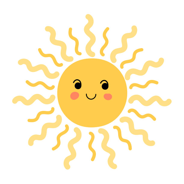 闪亮的阳光。微笑的笑脸图片下载