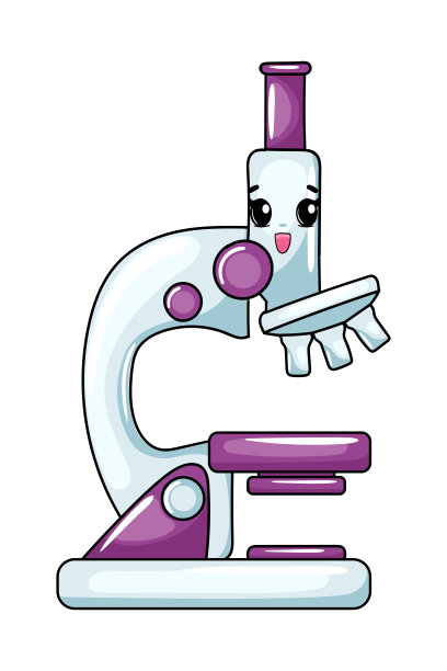 实验室卡通显微镜设计用于微生物的研究图片下载