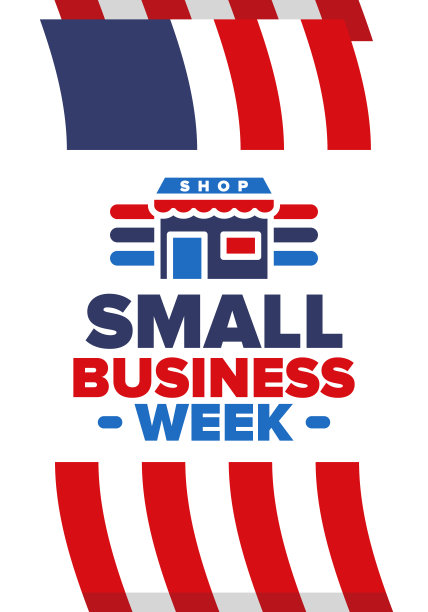 5月是全国小企业周。支持本地业务。每年在美国庆祝一次。经营理念。爱国的设计。海报、卡片、横幅和背景。矢量图图片下载